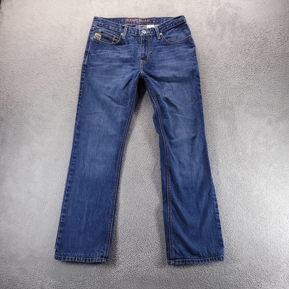 Cinch Jeans Mens 33x30 Blue Ian Slim Fit Dark Wash Western Rodeo Cowboy